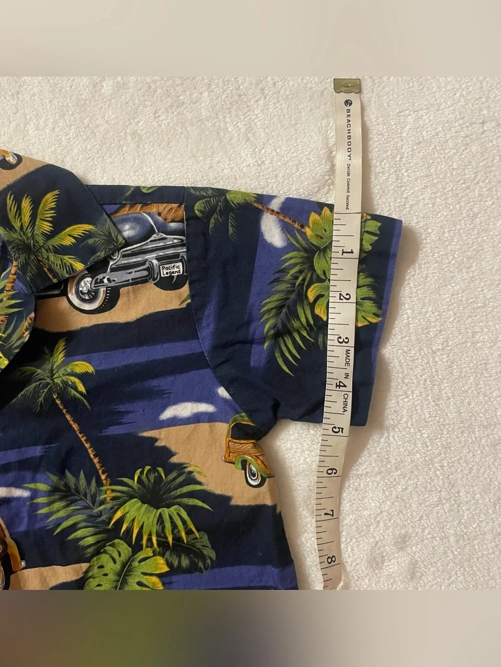 Pacific Legend Retro Palm Trees and Woody Wagons Button Down Shirt size 3T - Picture 9 of 11